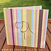 Luxury Stripe Design Pop Up Dog Card (Stood)